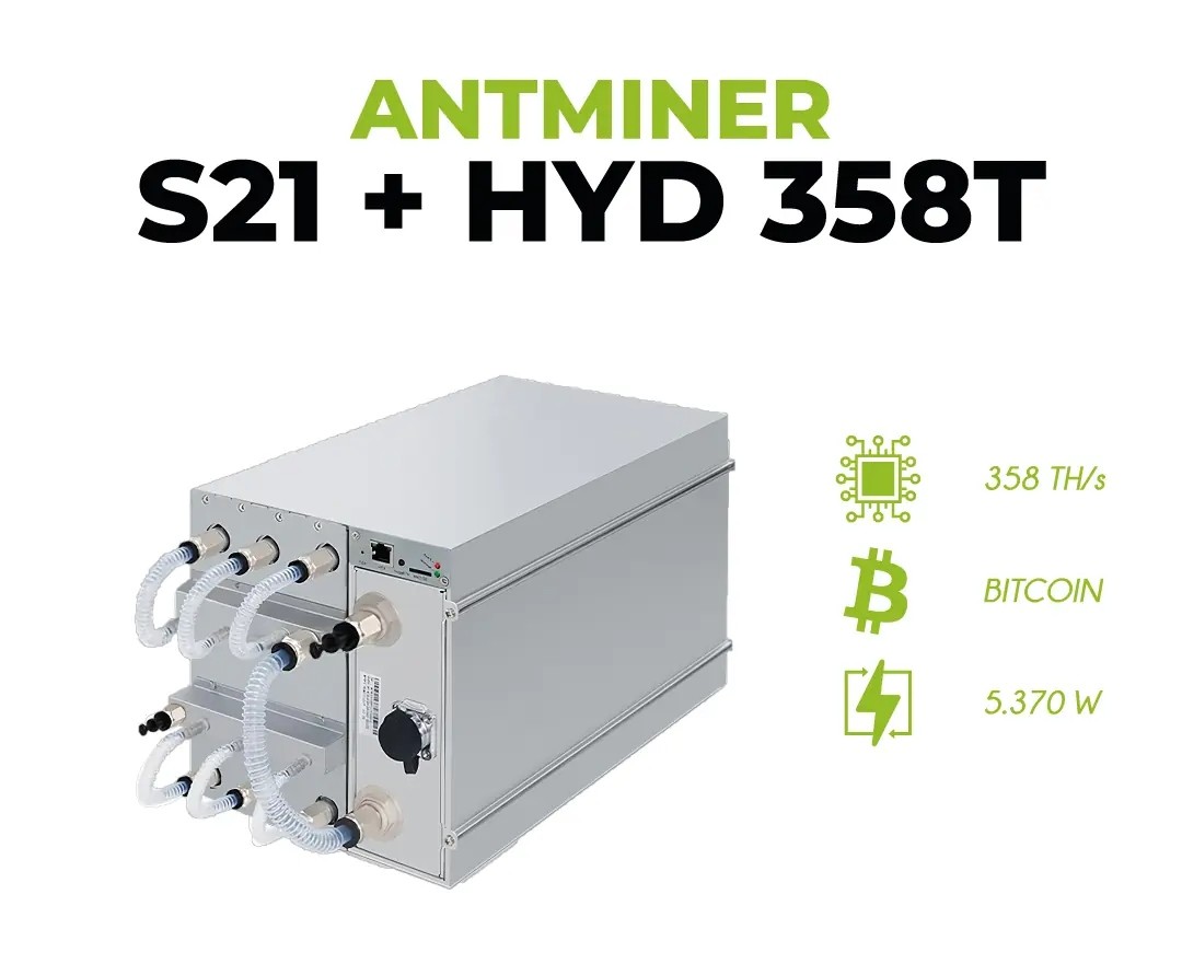 ماینر S21+ Hyd 358T – خرید و قیمت | Bitmain Antminer S21+ Hyd 358T 1 دستگاه ماینر Bitmain Antminer S21 Hyd 358T
